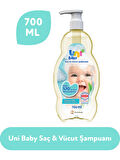 Uni Baby Bebek Saç ve Vücut Şampuanı 700ML Klasik (Pompalı) (3 Lü Set)