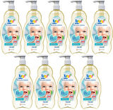 Uni Baby Bebek Saç ve Vücut Şampuanı 700ML Klasik (Pompalı) (9 Lu Set)