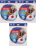 Vileda Turbo Yedek Mop Paspas Ucu (%100 Mikrofiber) (3 Lü Set)
