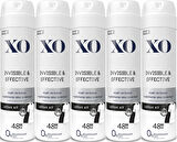 XO Deodorant 150ML Women-Kadın Invisible & Effective (5 Li Set)