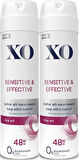 XO Deodorant 150ML Women-Kadın Sensitive & Effective (2 Li Set)