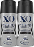 XO Deodorant 150ML Men-Erkek Invisible & Protect (2 Li Set)