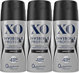 XO Deodorant 150ML Men-Erkek Invisible & Protect (3 Lü Set)