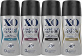 XO Deodorant 150ML Men-Erkek Extreme-Sensitive-Insivible-Clear & Protect (Karma 4 Lü Set)