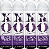 XO Deodorant 150ML Women-Kadın Black Premium (4 Lü Set)