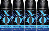 XO Deodorant 150ML Men-Erkek Absolute Blue (4 Lü Set)