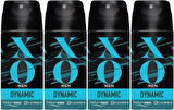 XO Deodorant 150ML Men-Erkek Dynamıc (4 Lü Set)