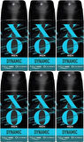 XO Deodorant 150ML Men-Erkek Dynamıc (6 Lı Set)