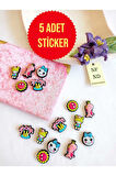 5 ADET STİCKER 3D YAPIŞKANLI MATARA STİCKER HEDİYE OYUNCAK DESENLİ RESİMDEKİLER GELİR