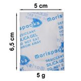 Marispacks 5 g x 100 adet silikajel nem alıcı paket (nonwoven, aluminyum doypack ambalajda)
