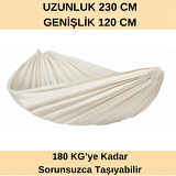 Beylini Pamuk Kamp Hamağı 180KG Taşıyabilir Kapasiteli Çift Halat Dayanıklı Taşınabilir Çantalı Hamak 230CM