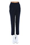 Belden Lastikli Lacivert Bilek Kadın Pantolon