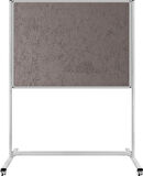 90X180 CM TEK TARAFLI SABİT - TEKERLEKLİ AYAKLI GRİ KUMAŞLI PANO-PAN182