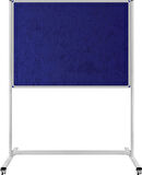 90X180 CM TEK TARAFLI SABİT-TEKERLEKLİ AYAKLI MAVİ KUMAŞLI PANO-PAN182