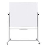  120X140 CM-360° DÖNERLİ AYAKLI ÇİFT TARAFLI TEKERLEKLİ MOBİL YAZI TAHTASI-PAN302