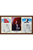 45x90 Cm Atatürk Köşesi Mdf Çerçeveli Milli Levha Tablo