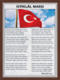 35X50 CM İSTİKLAL MARŞI PORTRE TABLO (mdf Çerçeve) PANO-PAN426