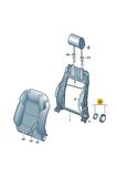 Audi A3 2004-2012  Uyumlu Koltuk Sırt Ayar Tekerleği Siyah 8p4881671 4pk