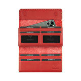 Garbalia Paris Hakiki Deri Saraç Dikişli Telefon Bölmeli Kadın Portföy Cüzdanı