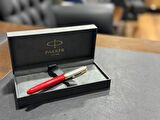 Parker 51 Premium Kırmızı GT Altın Tasarımlı Dolma Kalem