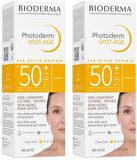 Bioderma Photoderm Spot 50+ Faktör Yaşlanma Karşıtı Hassas Ciltler İçin Renksiz Güneş Koruyucu Krem 2x40 ml