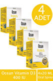 Ocean Vitamin D3 400 IU Oral Sprey 20 ml 4 ADET 
