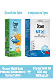Ocean Krill Oil 500 mg 30 Kapsül + Ocean Multi Ballı Portakal Konsantreli Şurup 150 ml