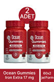Ocean Gummies Iron Extra 17 mg 60 Çiğnenebilir Jel 2 Adet