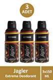Jagler Extreme Erkek Deodorant 150 ml 3 Adet