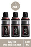 Jagler Deodorant Sport 150 ml 3 Adet