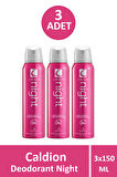 Caldion Deodorant Night Kadın 150 ml 3 Adet