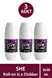 She Clubber Kadın Roll-On 50 ml 3 Adet