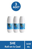 She Is Cool Kadın Roll-On 50 ml 3 Adet