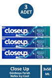 Close Up Günboyu Ferah Nefes Icy Cool 50 ml 3 Adet