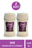She Clubber Deodrant Stick For Women 50 gr 2 Adet