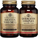 Solgar Biotin 5000 mcg 50 Kapsül+Solgar Quercetin Complex with Ester-C Plus 50 Tablet