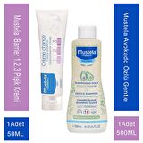 Mustela Avokado Özlü Gentle 50 Shampoo 500 ml + Mustela Vitamin Barrier 1.2.3 Pişik Kremi 50 ml