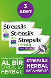 Strepsils Herbal Kara Mürver Aromalı 16 Pastil 3 Adet