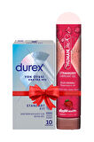 Durex Yok Ötesi Ekstra İnce Ekstra His 10'lu Prezervatif + HumanLife 125 ml Çilek Aromalı Kayganlaştırıcı Jel Lubricant