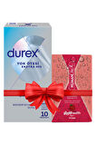 Durex Yok Ötesi Ekstra İnce Ekstra His 10'lu Prezervatif + HumanLife 5 gr X 10 Çilek Aromalı Kayganlaştırıcı Jel Lubricant
