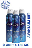 She Women Deodorant Angel 150 ml 3 Adet