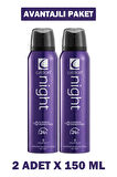 Caldion Night Deodorant Erkek 150 ml 2 Adet