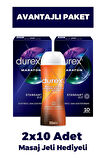 Durex Maraton Geciktiricili Prezervatif 10'lu 2 Adet Masaj Jeli Hediyeli