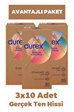 Durex Gerçek Dokunuş Ultra Kaygan Prezervatif 10'lu 3 Adet