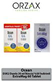 Ocean D3K2 Damla 20 ml İkincisi %50 İndirimli + Ocean ExtraMag 60 Tablet 