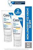 Cerave Yüz Nemlendirici Krem Normal ve Kuruya Dönük Ciltler İçin SPF50 52 ml 2 Adet