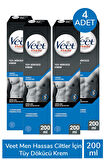 Veet Men Hassas Ciltler İçin Tüy Dökücü Krem 200 ml 4 Adet