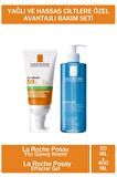 La Roche Posay Anthelios Anti Shine Dry Touch Finish Mattifing Effect Gel Cream SPF50+ 50 ml  +  La Roche Posay Effaclar Gel 400 ml