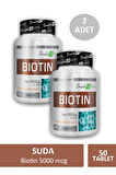 Suda Vitamin Biotin 5000 mcg 50 Tablet X 2 Adet