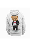 Love Yourself Ayıcık Baskılı Kapüşonlu Sweatshirt Hoodie Kalın Kumaş 3 İplik Şardonlu